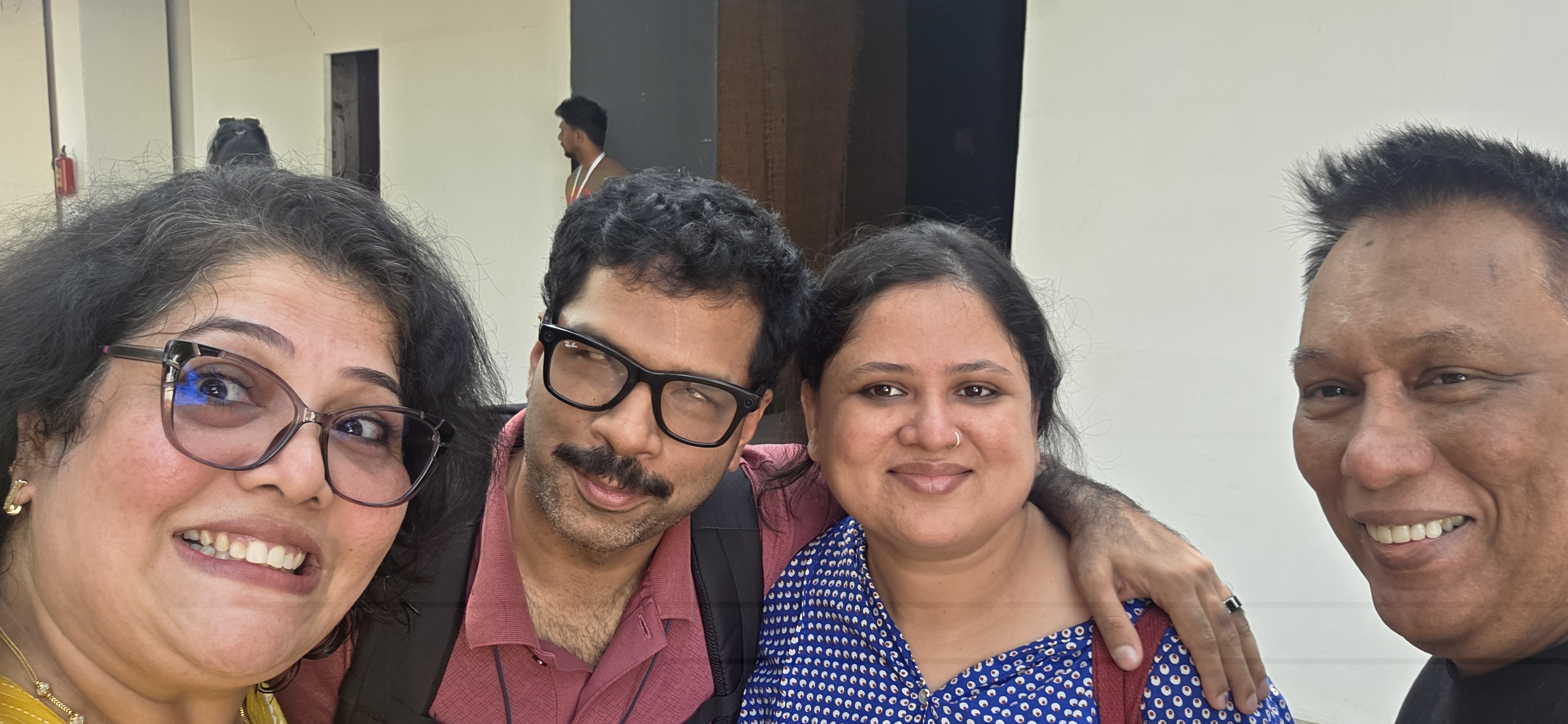 Met a professor from Azim Premji College, Bangalore, at the Kochi-Muziris Biennale